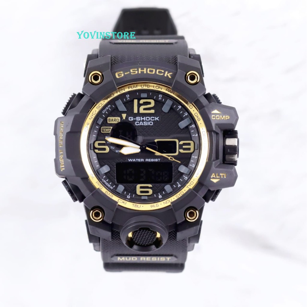 Jam Tangan Pria Gshock Casio Gwg1000 Hitam Gold