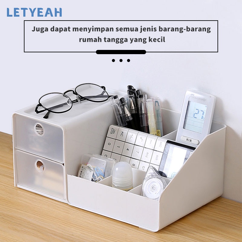 letyeah storage box organizer desktop / cosmetic storage drawer / kotak penyimpanan serbaguna