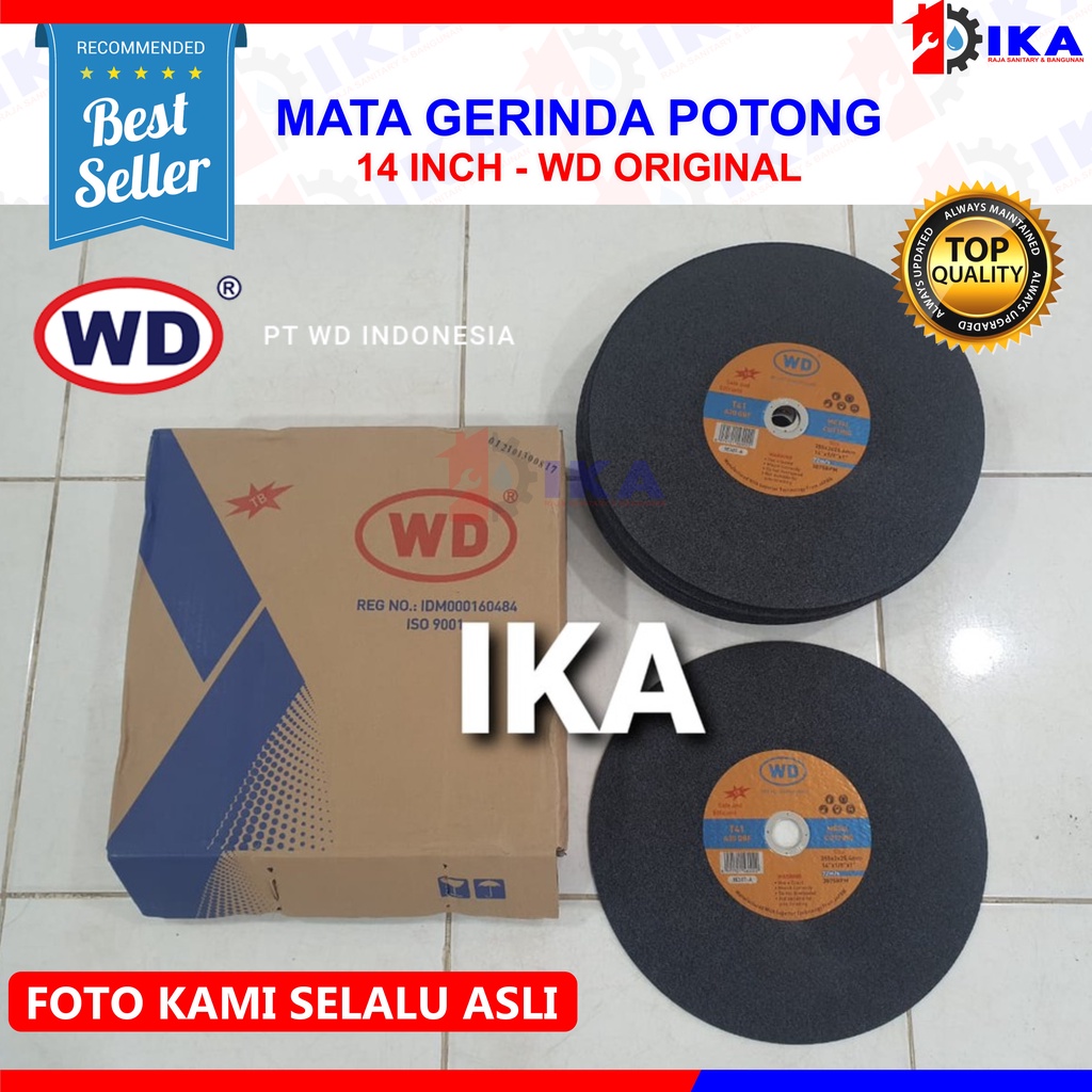 Batu Gerinda Potong WD 14 inch /Cutting Wheel WD 14 inch / ASLI 100% GARANSI UANG KEMBALI JIKA PALSU