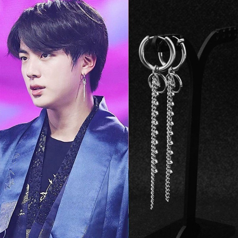 1Pc KPOP Bangtan Boys Anting Tusuk Model Tulisan Love Yourself