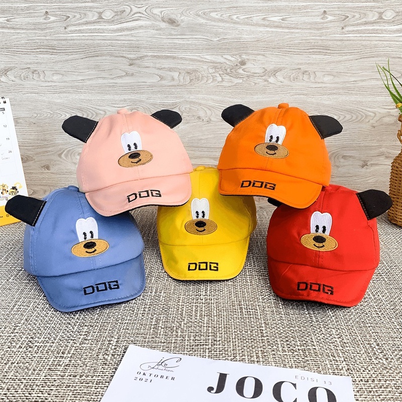 Jocoproduction - Topi Fashon Baby Hat Doggie Cute Anak Bayi Laki-laki & Perempuan Unisex Bordir-3