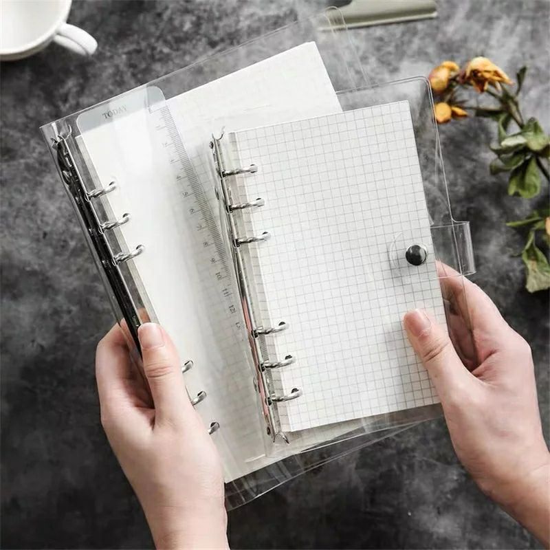 

FEBY Binder Korea Bening Transparant A6 6 Ring - Collectbook KPOP / Buku Diary Planner Keuangan / Catatan Kerja Kuliah Sekolah