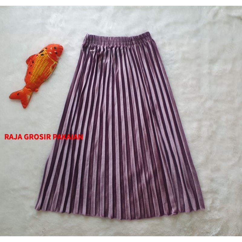 Rok Plisket Bludru Anak Premium Usia 1-7 Tahun