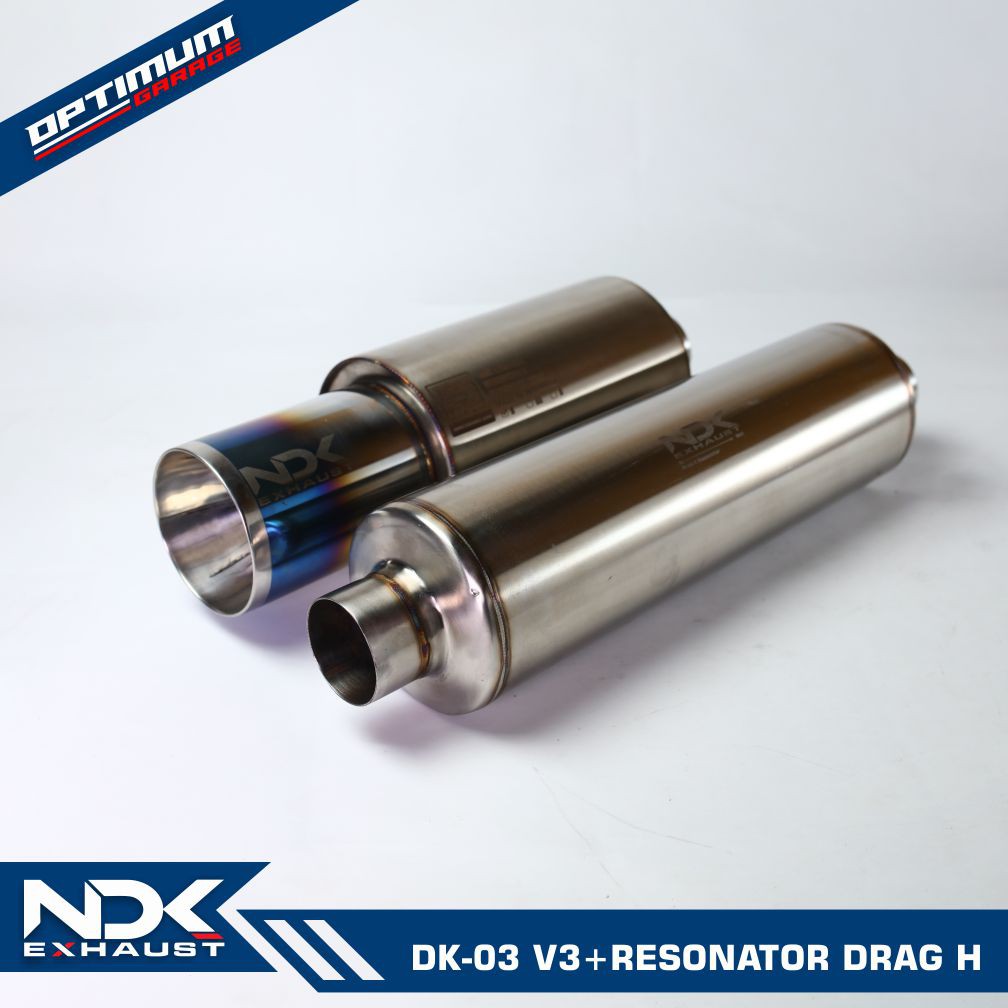 Jual KNALPOT MOBIL RACING NDK EXHAUST MUFFLER DK-03V3 PLUS RESONATOR ...