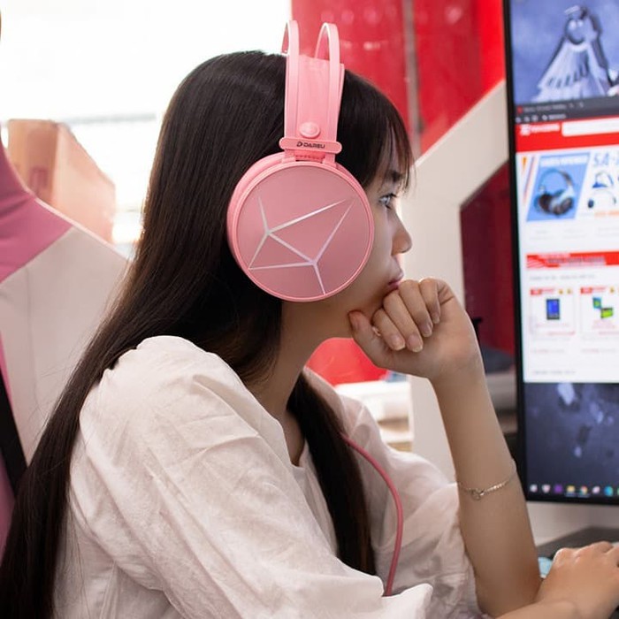 Dareu Magic Queen EH722S Pink RGB 7.1 Surround Gaming Headset