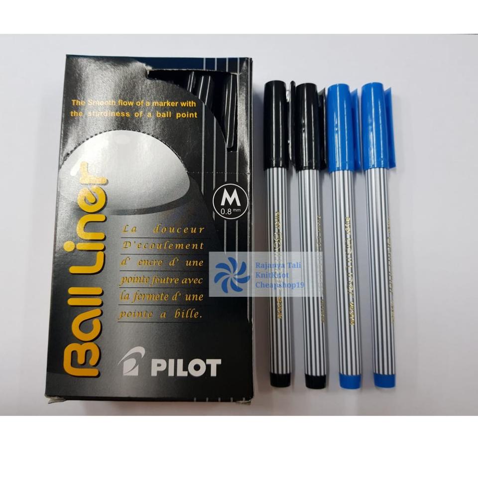 

KQO Ballpoint Pilot Ball liner (warna Hitam/Biru) PILOT duda873
