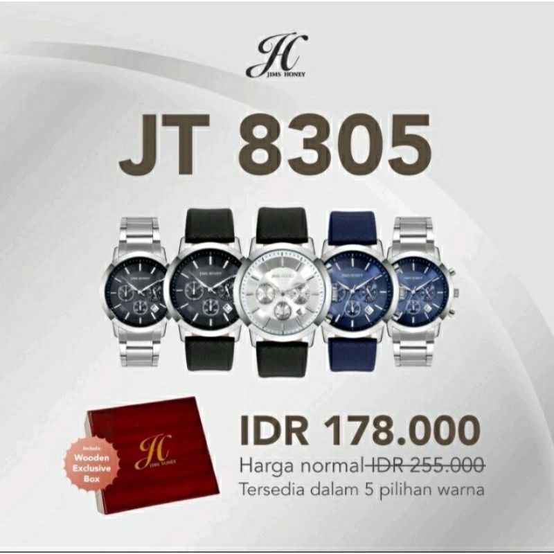 Jims Honey JT 8305 Jam Tangan Cowok Import Murah
