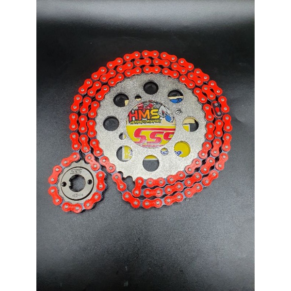Gir gear Set SSS 415 Tipis Rx King,Jupiter Z,Vega, Vega R New,Jupiter MX, Jupiter MX New Rantai Gold-7