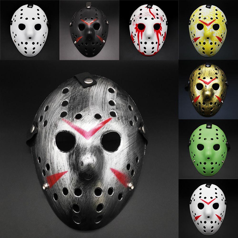 [Elegan] Masquerade Mask Jason Voorhees Hoki Penutup Wajah Festival Mardi Gras Kostum Pesta Topeng Mata Perlengkapan Pesta Jason Mask