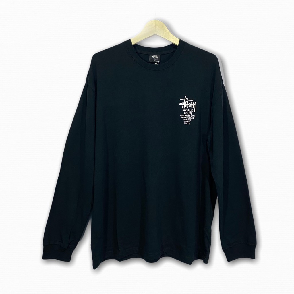 STUSSY WORLD TOUR LONG SLEEVE BLACK