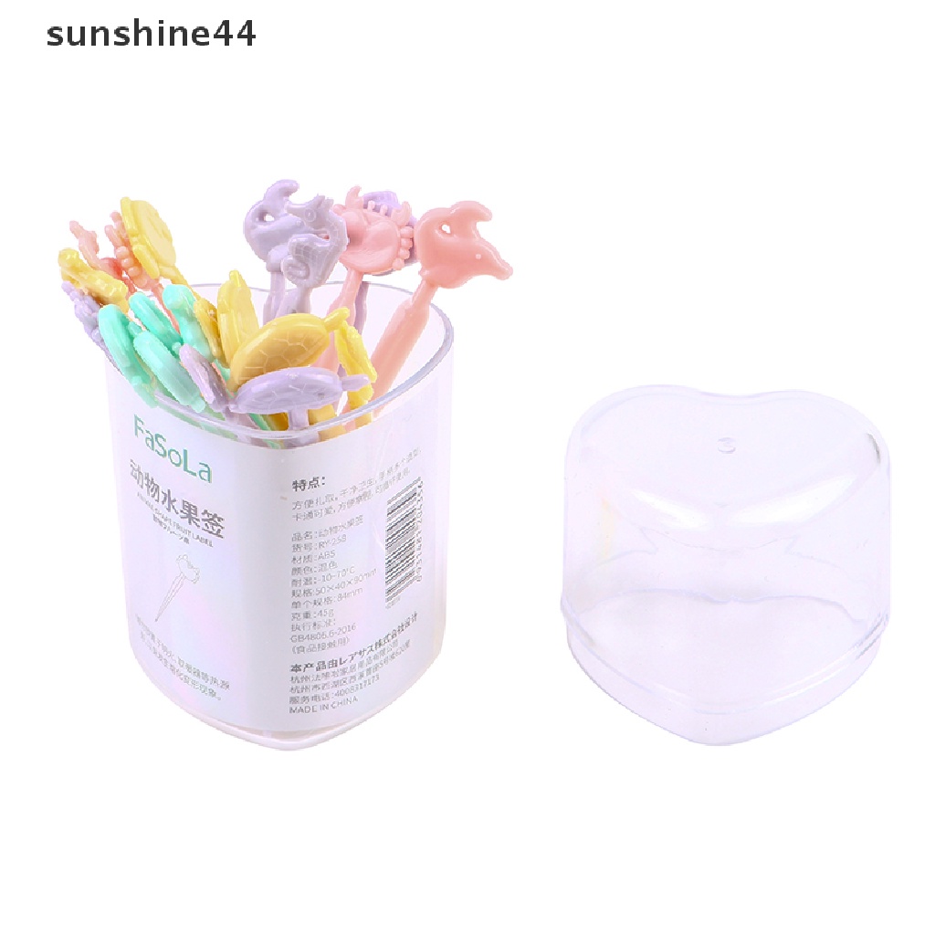 Sunshine Garpu Buah / Dessert / Bento Mini Warna Permen Untuk Anak