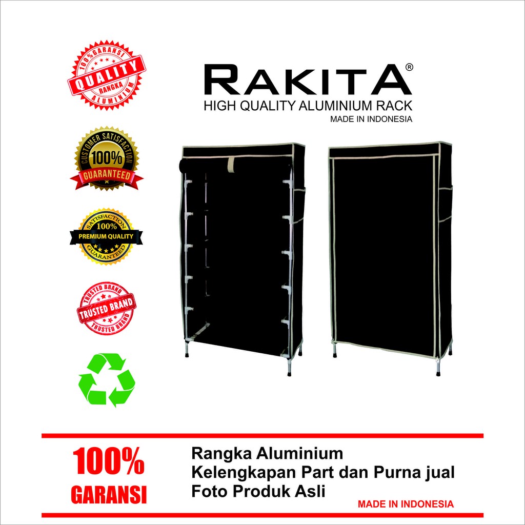 RAKITA RS006 / Rak sepatu kain rangka Alumunium