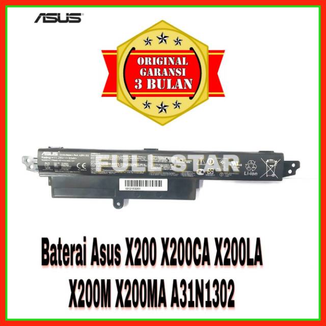 Baterai Original NoteBook Asus X200 X200CA X200LA X200M X200MA F200CA F200M F200MA A31N1302
