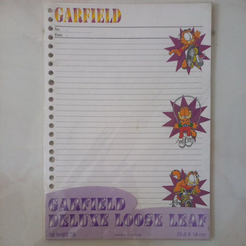 

Kertas Binder Karakter Animasi GARFIELD LOOSE LEAF