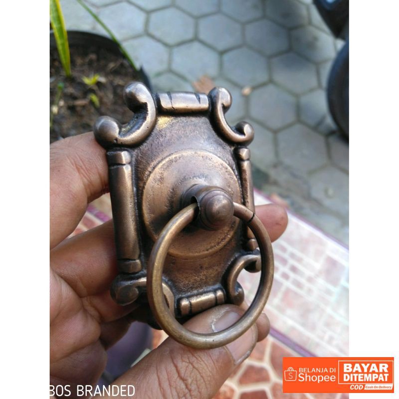 Brass Ring Pull - Tarikan Pintu Gebyok Kuningan Antik GBY 030 Termurah