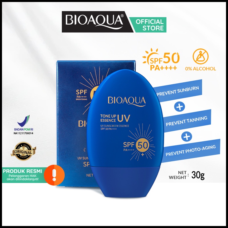 CS1-【BPOM】BIOAQUA UV Sunscreen Essence SPF 50 PA++++ 30g sunscreen wajah