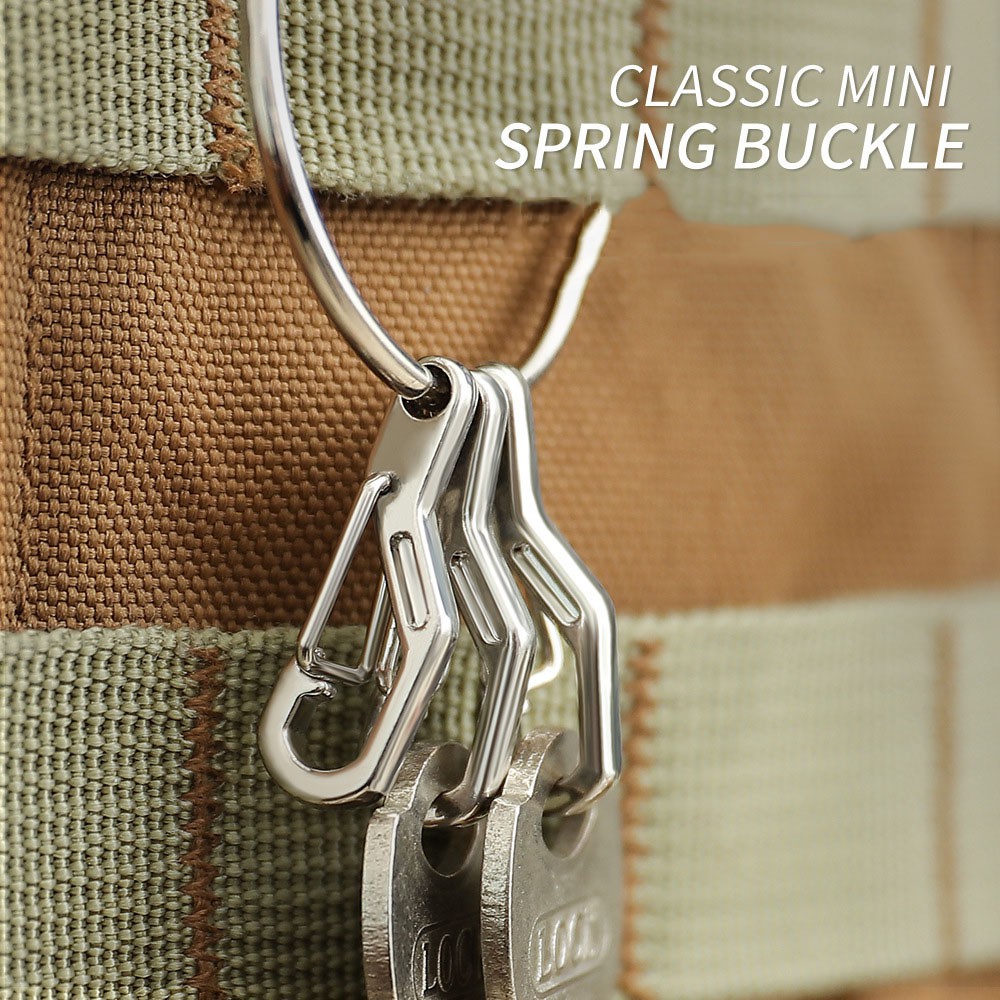 Lanfy Carabiner Mini Portable Bentuk D Bahan Zinc Alloy Untuk Mendaki Gunung