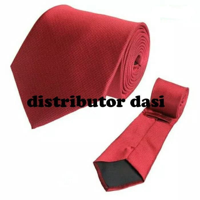 dasi panjang motif bintik warna merah maroon grosir distributor dasi