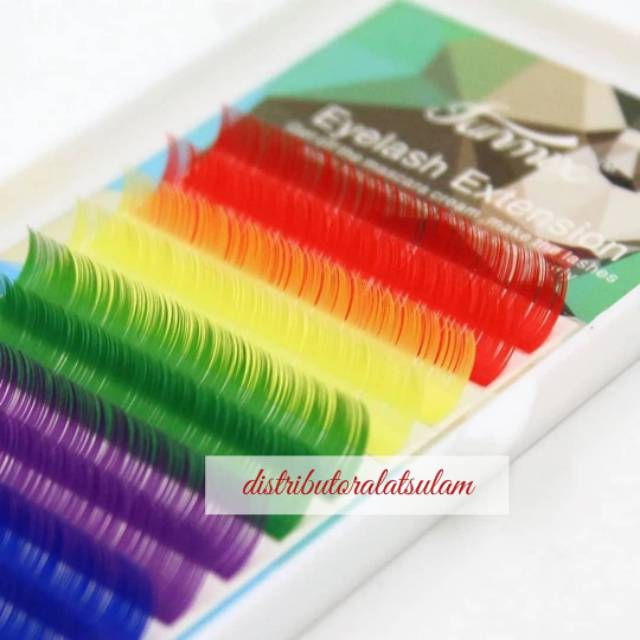 BULUMATA WARNA WARNI Eyelash extension colour  super soft warna warni