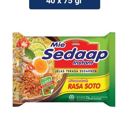 

[KODE PRODUK 88] Mie Sedaap SOTO 75 gr x 40 (1 box) TERMURAH..!!