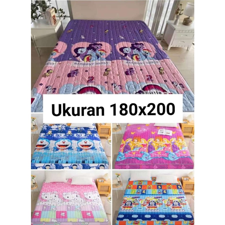 SPREI WATERPROOF ANTI AIR SEPREI MOTIF UKURAN 180X200 DAN 160X200CM-MOTIF CEWEK