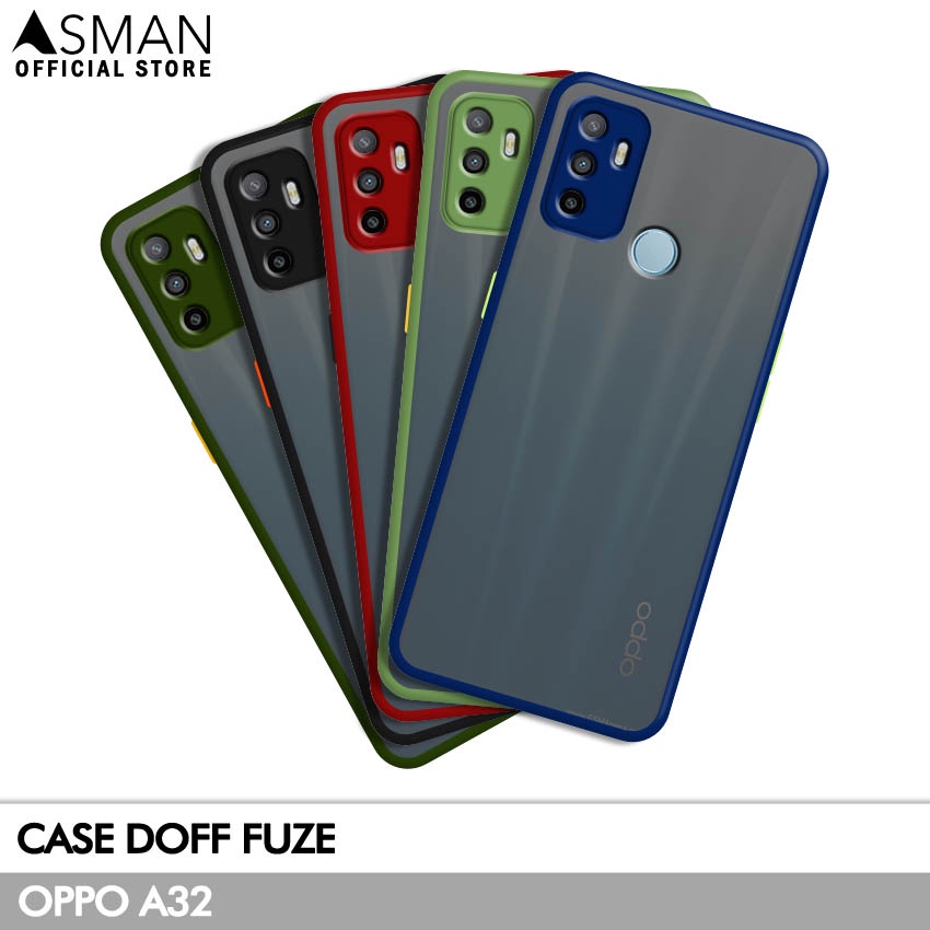 Asman Case Oppo A32 Doff Fuze Premium Shield Protector