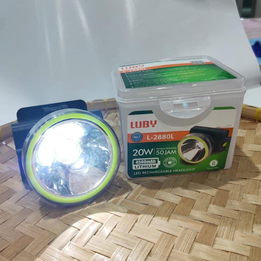 Luby Senter Kepala 20 Watt L-2880L Cahaya Putih Super Terang Original