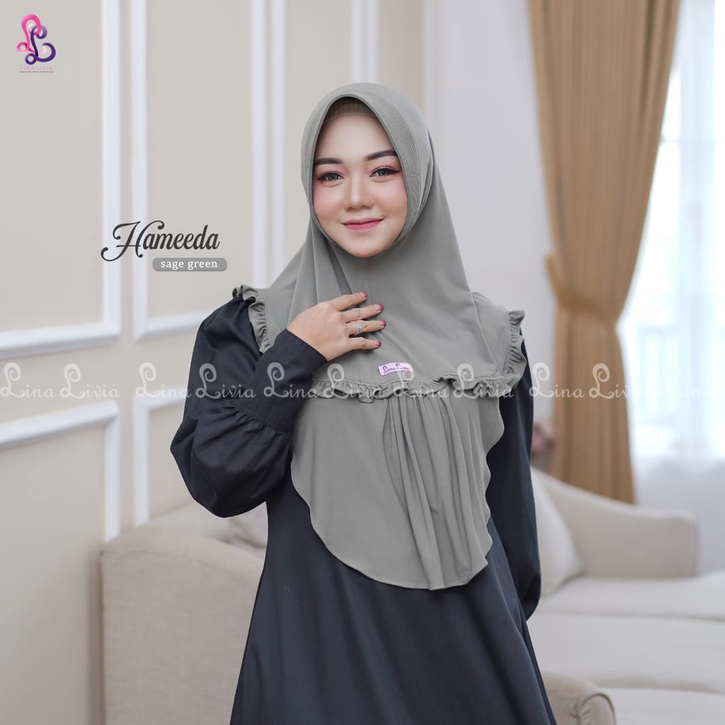 Linalivia Hijab - Hameeda hijab instan jersey high twist nyaman dan adem