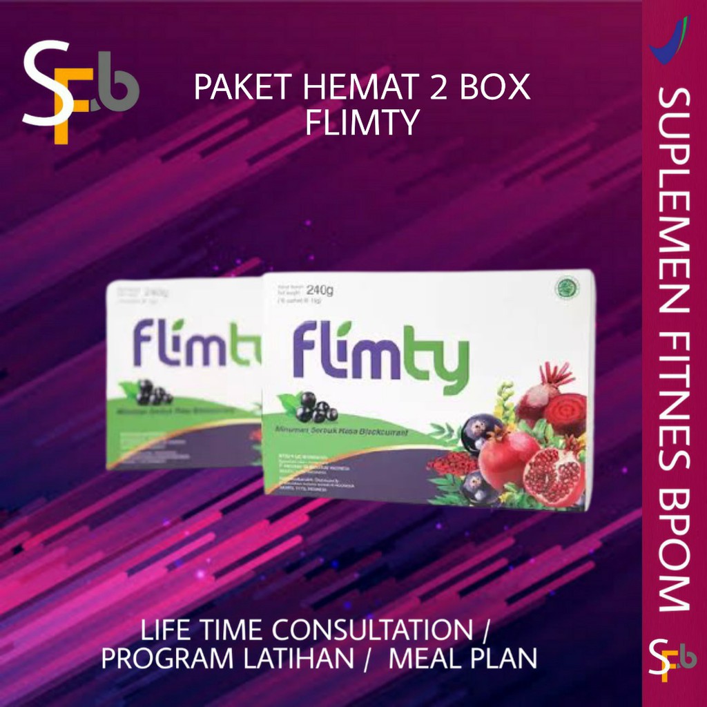 FLIMTY FIBER DETOX 100% ORIGINAL DIET 2 BOX 36 SACHET  BPOM ANTIOKSIDAN