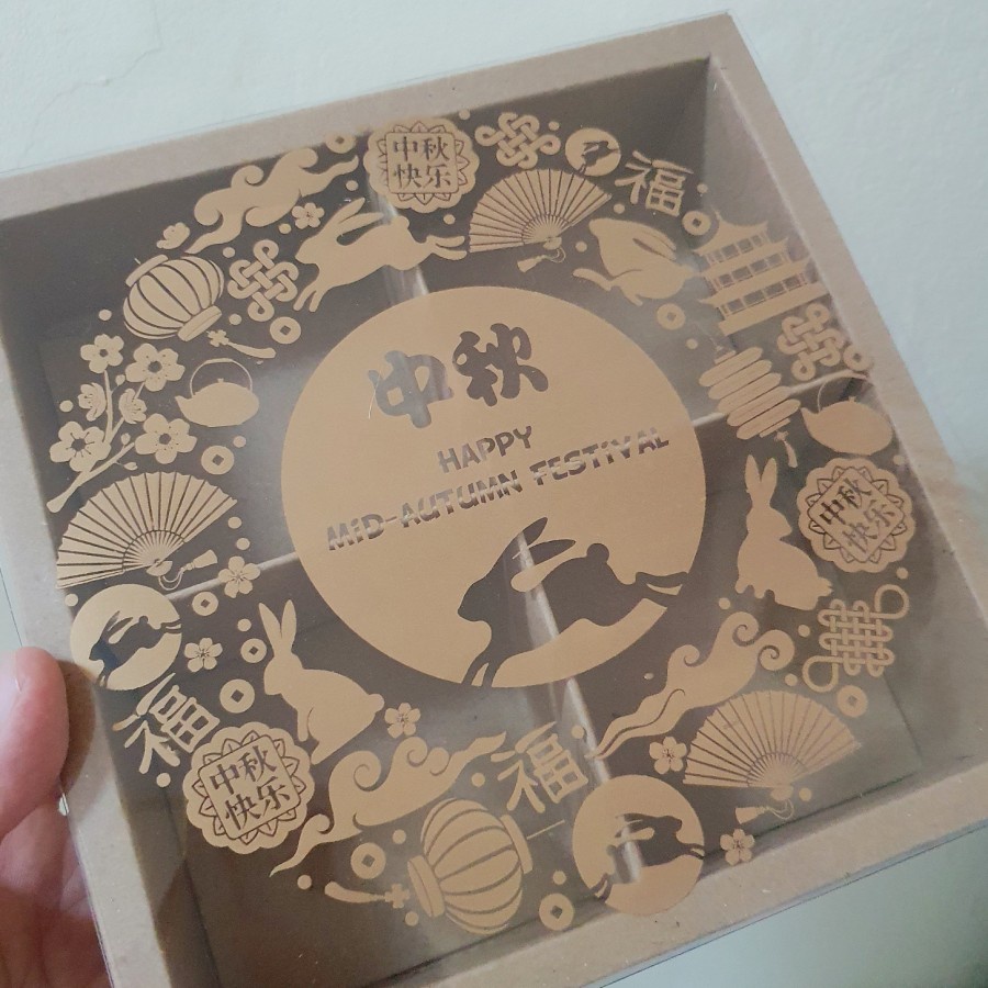 

(5pcs)KARDUS MIKA DUS MOONCAKE KOTAK KEMASAN KUE BULAN BOX COKLAT EDISI MID AUTUMN FESTIVAL 125-150 GRAM SEKAT 4
