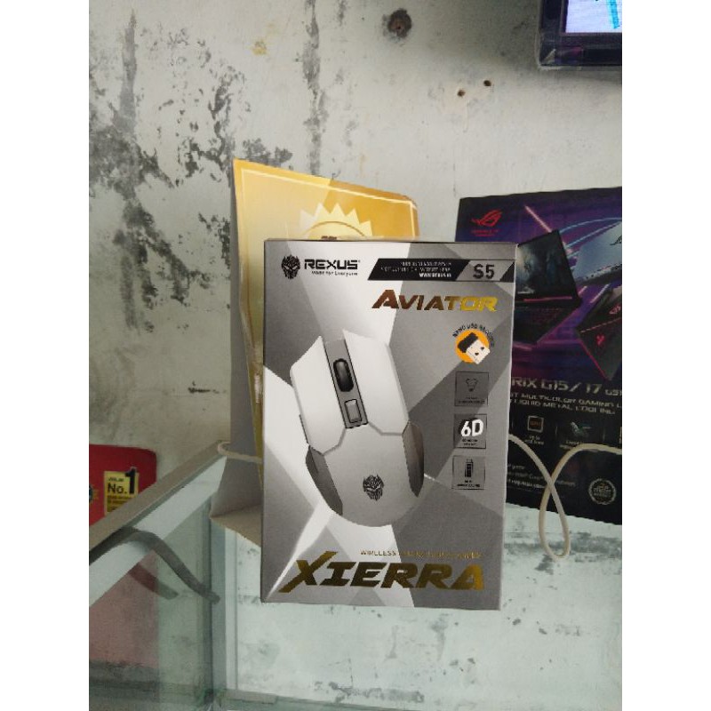 Mouse Gaming Wireless Rexus Aviator Xierra S5 White