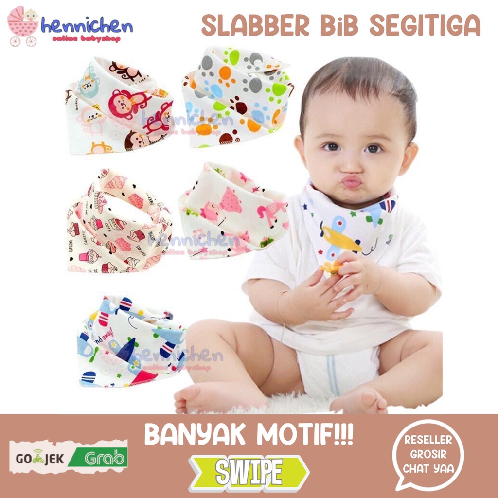 BANYAK MOTIF Bib / SLABBER SEGITIGA Bayi / Slaber Handuk Air Liur Bahan Katun Lucu &amp; Nyaman digunakan