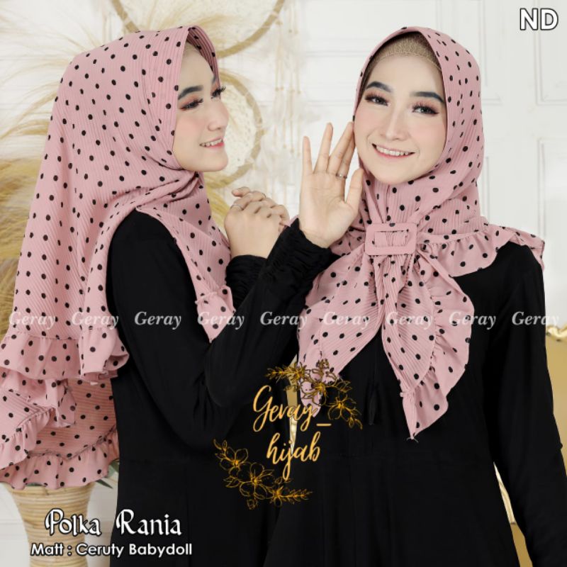 BERGO PLISKET PET REMPEL POLKA GH / JILBAB MOTIF / BERGO PLISKET POLKA / BERGO PLISKET MOTIF / JILBA