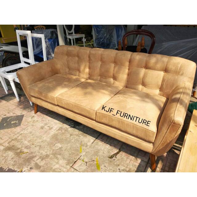 Sofa retro sofa minimalis vintage custom order set meja dan stool