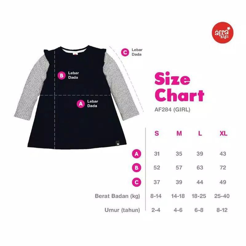 Tunik anak kaos AFRAKIDS TUNIK AF273 AF277 AF255 AF259 AF301 AF291