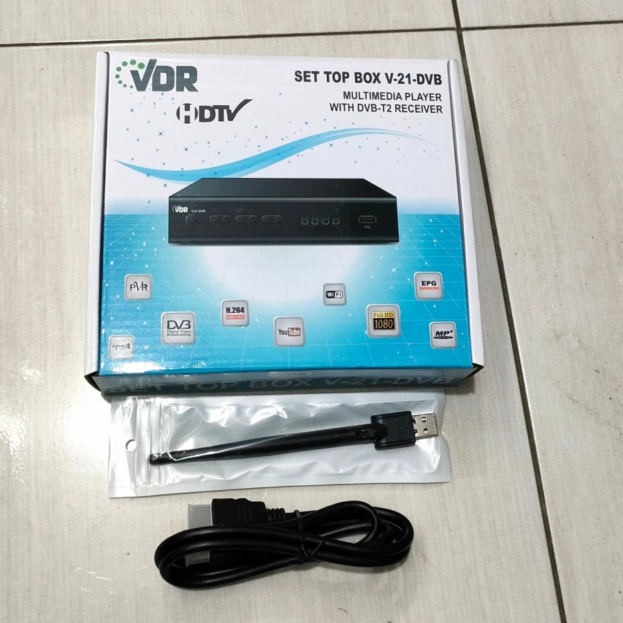 STB SET TOP BOX RECEIVER VDR V 21 DVB - STB+HDMI+DONGLE