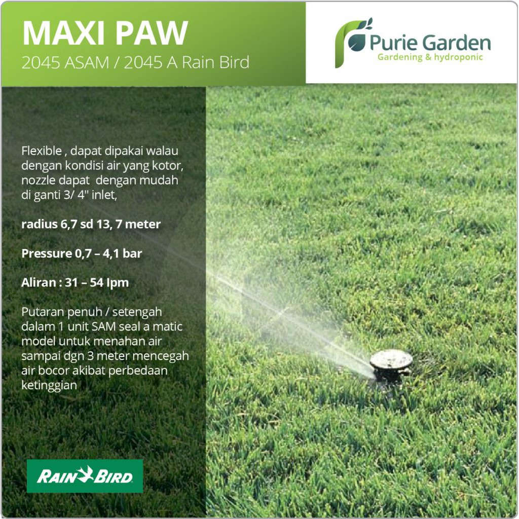 Impact Sprinkler Maxi Paw 2045 A-SAM Rain Bird PG KDR