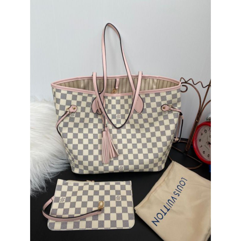 Lv neverfull azur lis pink