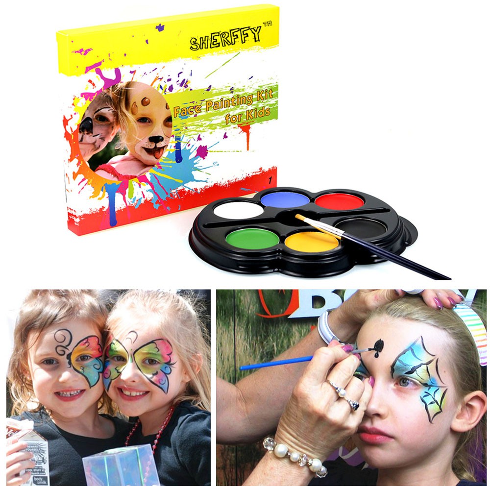 Bayar Di TempatCat Lukis Tubuh Wajah Isi 6 Warna Pigmented Untuk