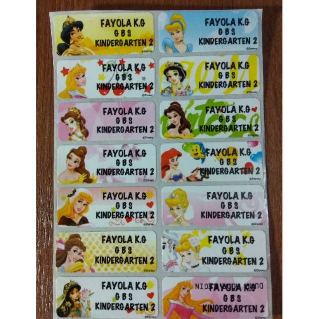 

Stiker waterproof princess