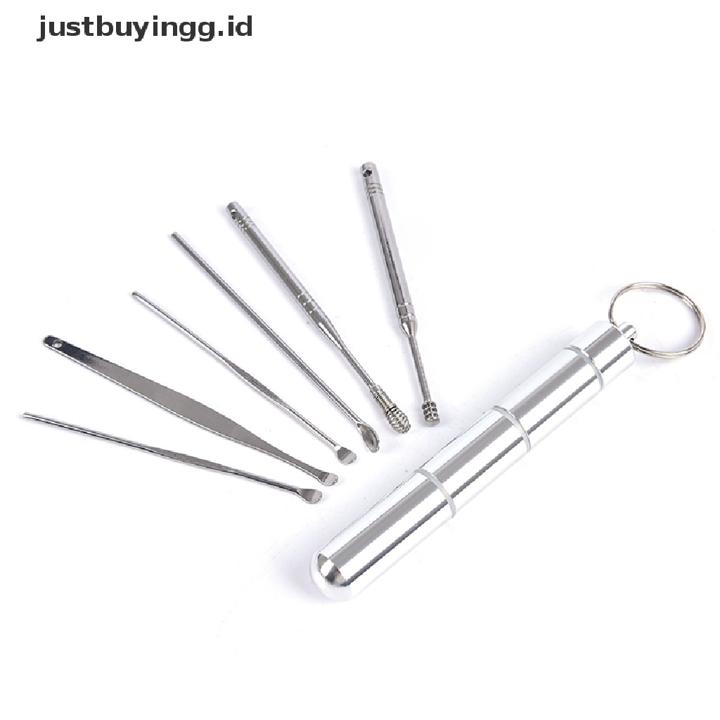 6 Pcs / Set Alat Pembersih Telinga Bahan Stainless Steel