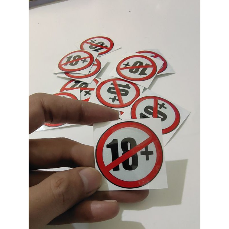 STICKER 18+ CUTTING