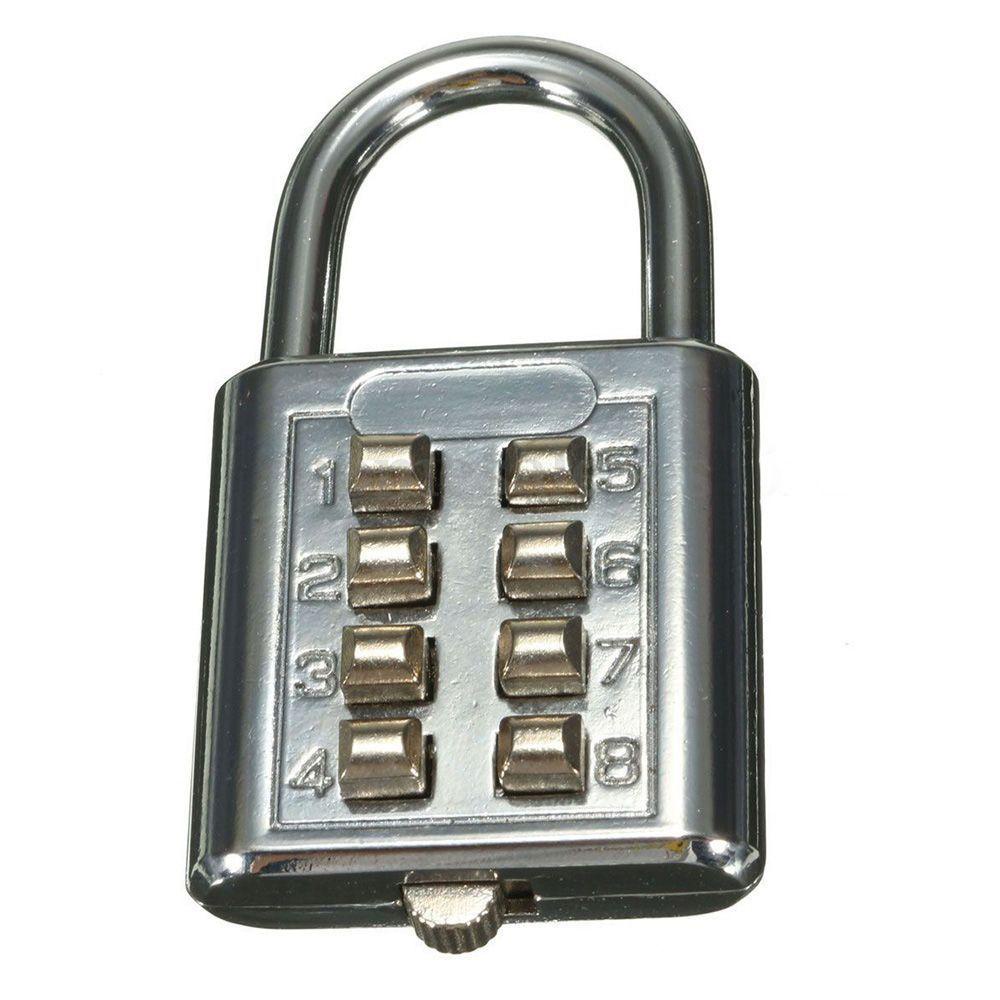 [Elegan] Digit Lock Silver Metal Padlock Combination Code Security Kunci Koper Rumah