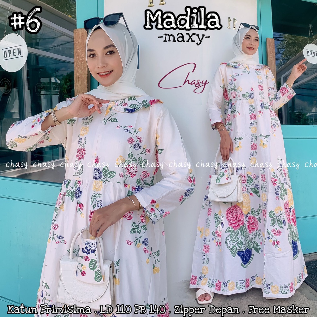 Gamis Maxy Batik Katun by Butik Batik Solo Bahan Katun kode GAMIS BATIK KATUN MADILA MAXY