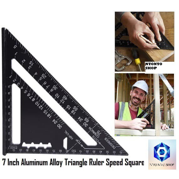 

SPEED SQUARE BLACK EDITION PENGGARIS SIKU SEGITIGA ALUMUNIUM 7" INCH