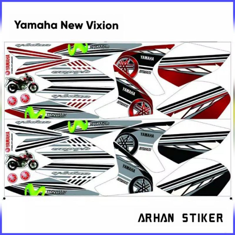 COD JUAL STIKER MOTOR YAMAHA VIXION NEW ,2013 2014 NVL STRIPING VARIASI LIS COVER AKSESORIS BERKUALI