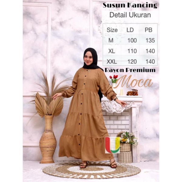 GAMIS RAYON PREMIUM BUSUI LD 110 PJ 140 TERBEST SELLER / AZRAF DRESS gamis syari