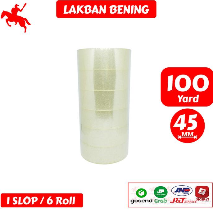 

BARU! Lakban Bening KSATRIA Tape 100 Yard (1 Slop)
