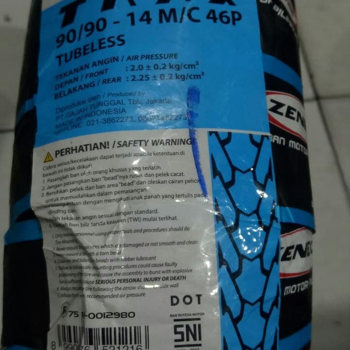 Ban ZENEOS 90/90-14 TRAX MATIC TUBELESS
