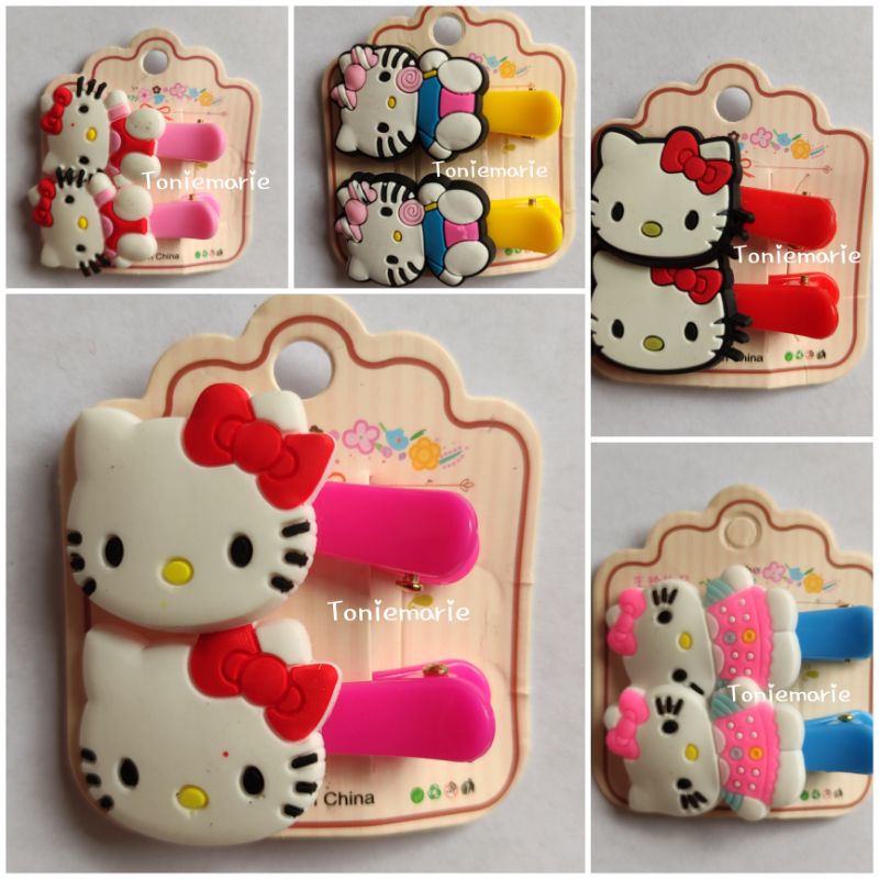 JEPIT RAMBUT ANAK MODEL KITTY - JEPIT RAMBUT KOREA - JEPITAN ANAK  - JEPIT HELOKITI 1 SET